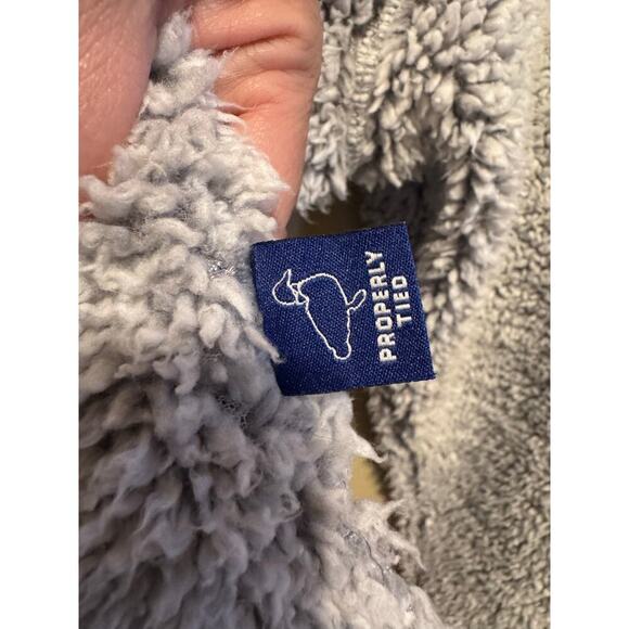 Properly Tied Pintail Pullover Sherpa Cozy Gray Quarter Zip Pockets Sweater XL - Picture 5 of 11